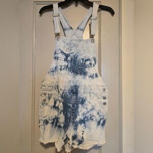 Bibb Overall Denim Shorts  size large 11-13 No Boundaries